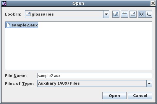Open Auxiliary File