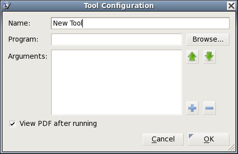 Tool Configuration Window